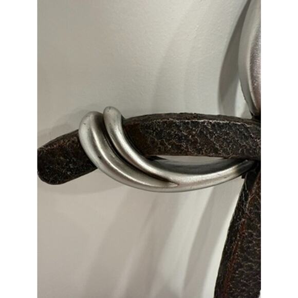 Faux Metal Wall Cross 13x9 Inch Christian Decor Brown Silver Farmhouse Style - Picture 9 of 13